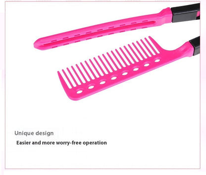 Hair Styling V-shaped Clip Straightening Comb