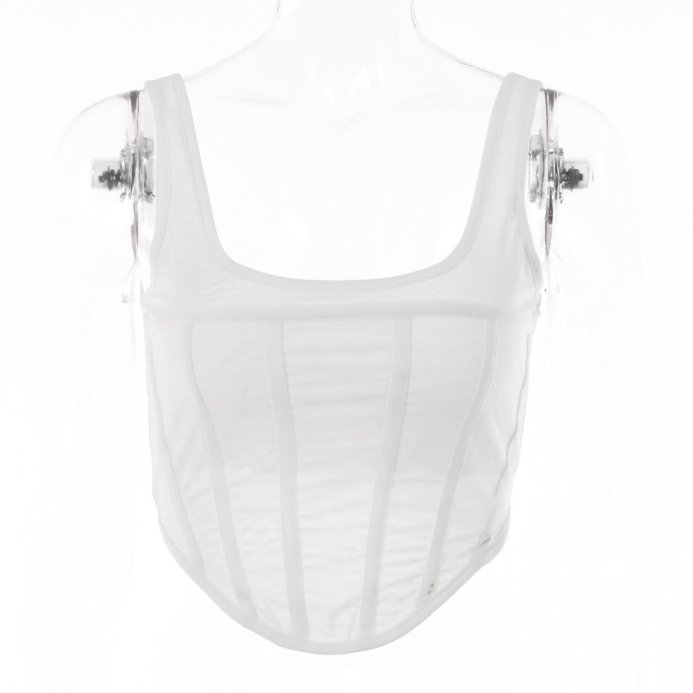 Double-layer Camisole Women's Bottoming Coat Small Shirt European And American T-shirt Women