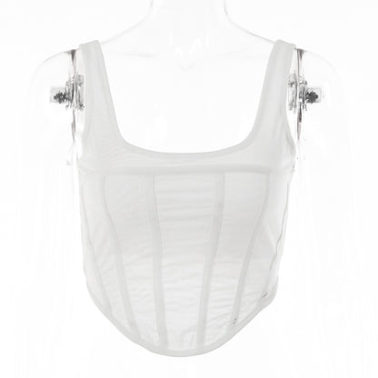 Double-layer Camisole Women's Bottoming Coat Small Shirt European And American T-shirt Women