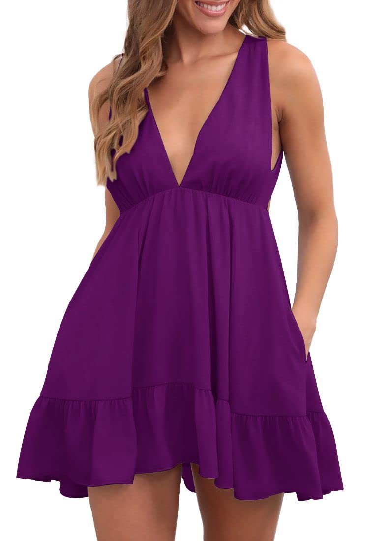 Backless Sleeveless Sling Dress Women