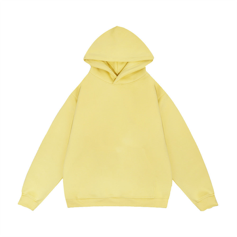 Loose All-matching Solid Color Sports Pullover Hooded Sweater Men