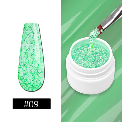 Multicolor Luxury Snowflake Nail Gel Super Shiny