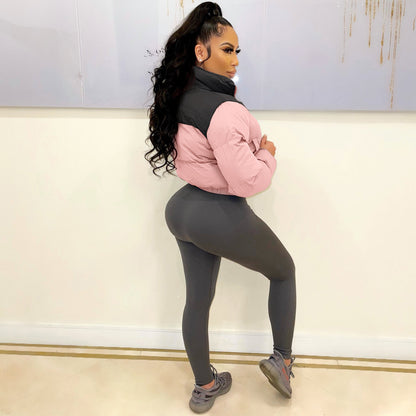 Women's Coat Fashionable Brand Classic Cotton-padded Jacket European And American Short Flight Jacket