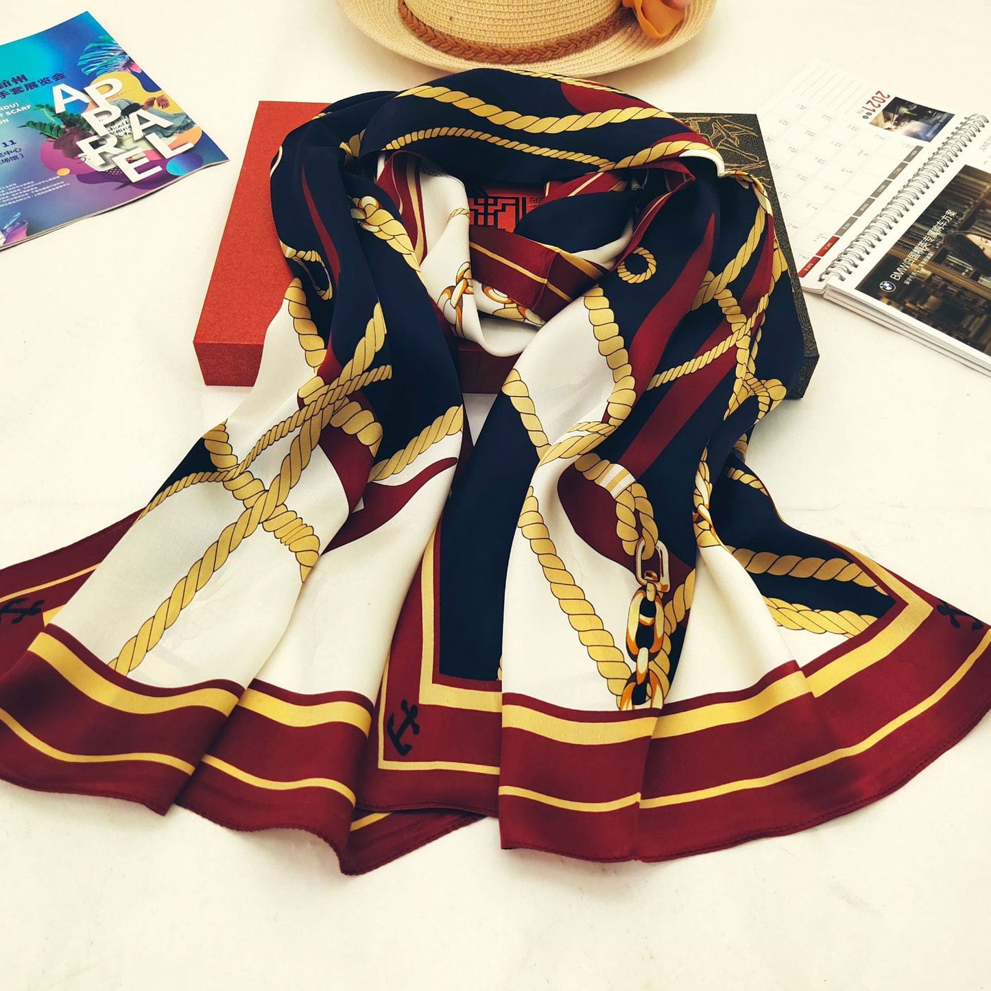 Women's Silk Scarf Shawl Sunscreen Scarf