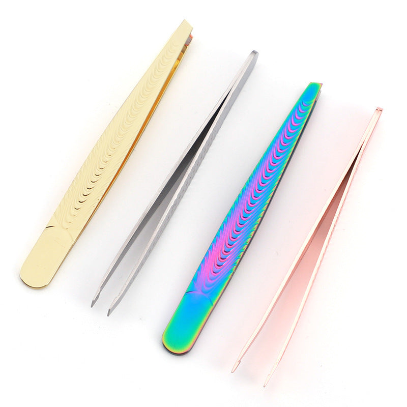Hair Removal Tweezer Slanted Eyebrow Tweezer Tweezers For Men, Women And Kids, Stainless Steel Titanium