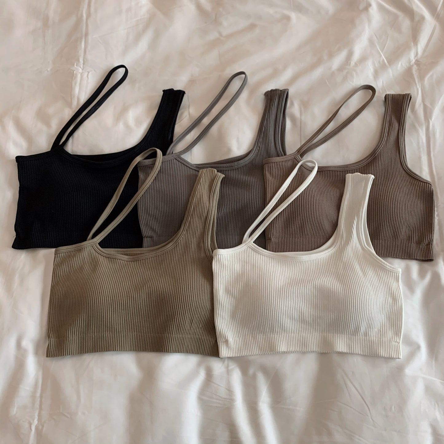 Women's Black Slanted Shoulder Camisole