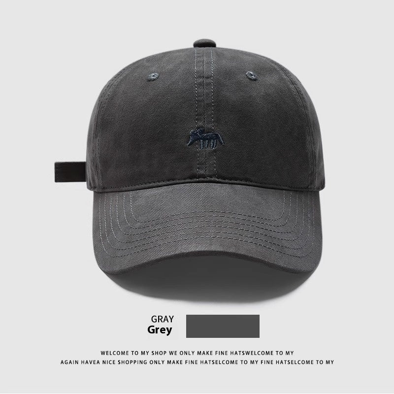 Embroidered Fox Baseball Cap Sports Sun-proof Breathable Peaked Cap