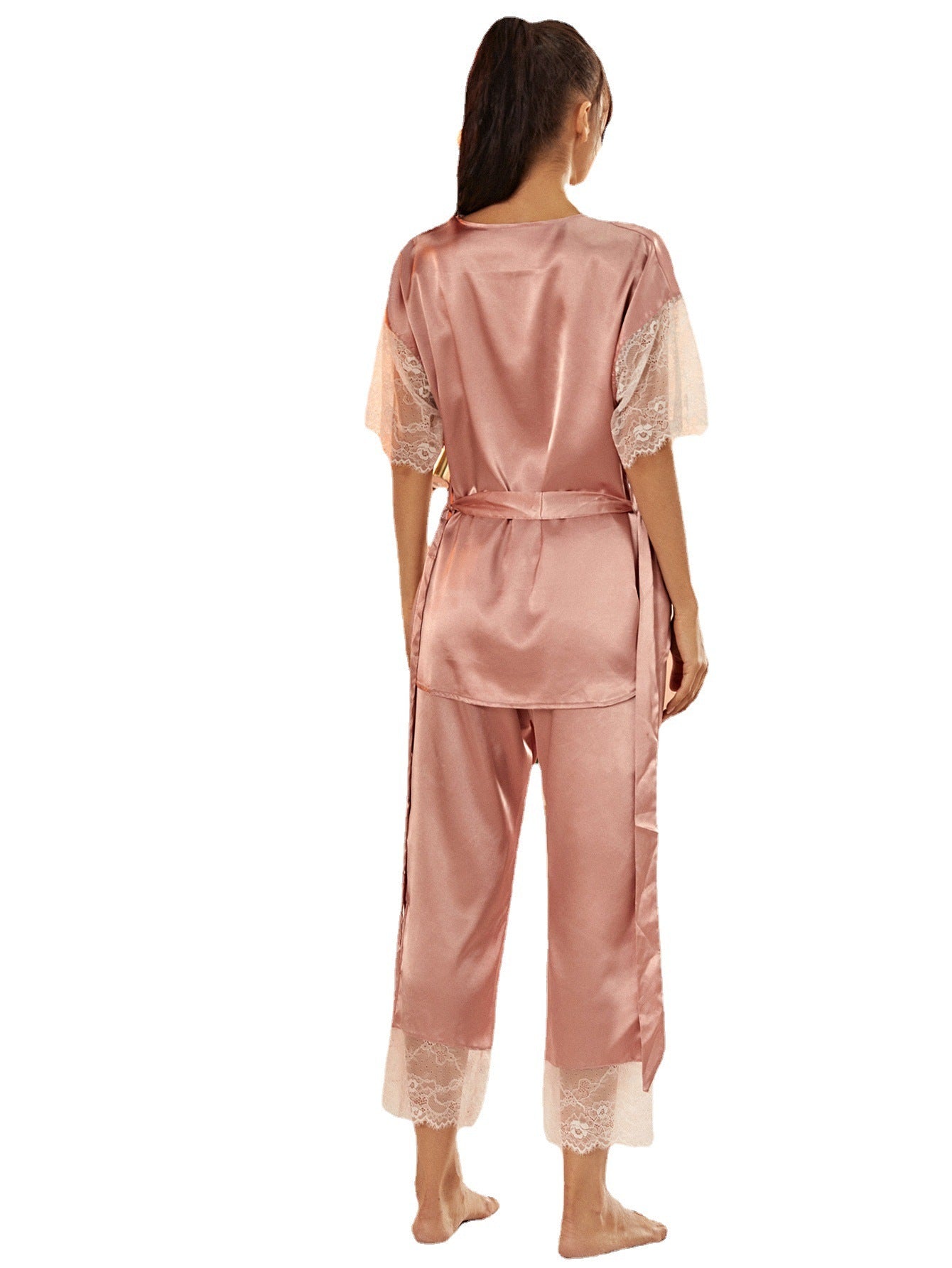 Silk Pajamas Suit For Home And Leisure