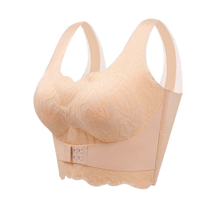 Gathered Without Trace Front Closure Underwired Bra