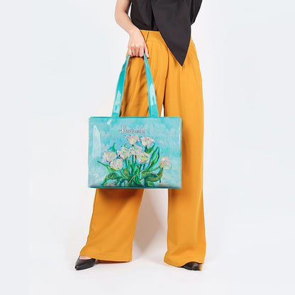 Simple Printed PVC Tote Bag Waterproof Large Capacity