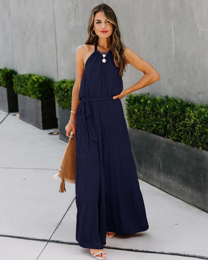 Stitched Sexy Backless Dress