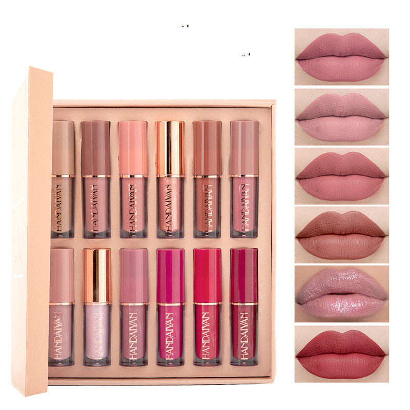 2 Color Book Lip Gloss Set Liquid Lipstick Set Matte