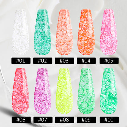 Multicolor Luxury Snowflake Nail Gel Super Shiny