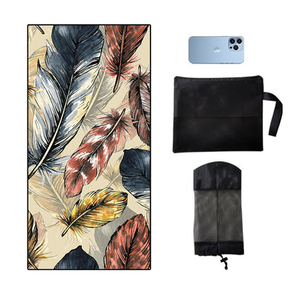 Microfiber Double Sided Fleece Reactive Print Swim Beach Towel