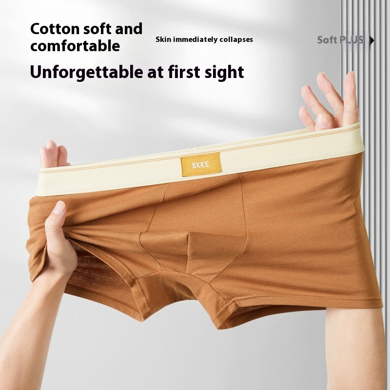 Men's Cotton Boxer Briefs 5A Antibacterial Crotch