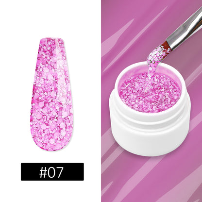 Multicolor Luxury Snowflake Nail Gel Super Shiny