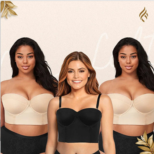 Backless Tube Top Low Back With Strap Bra