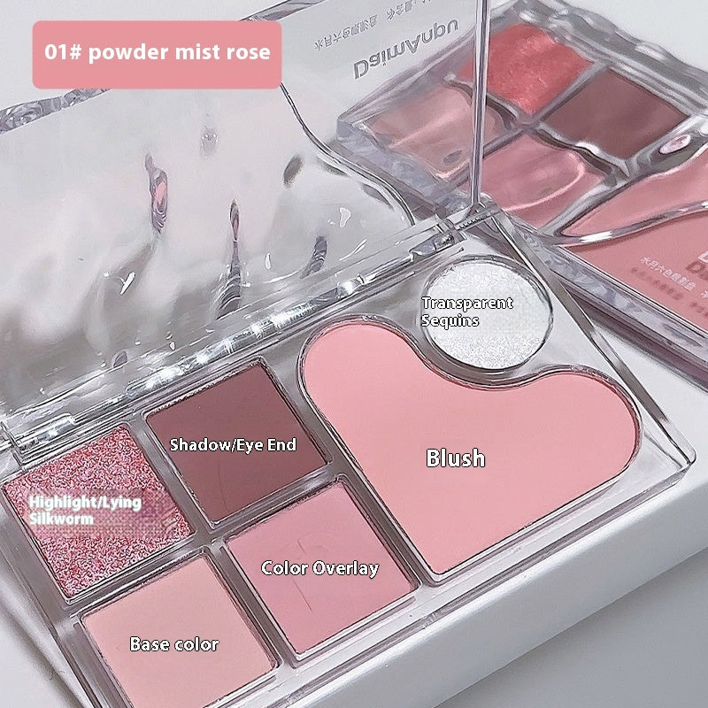 DaimAnpu Six Color Eyeshadow Palette Blush Repair Highlight Brightening