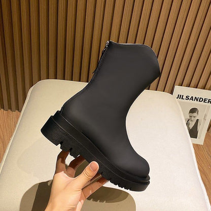 Retro Small Thick-soled Knight Boots Tide