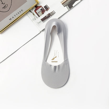 Ice Silk Socks Women's Boat Socks Summer Thin Cotton Bottom