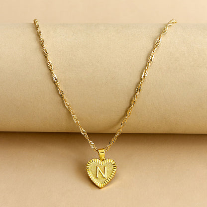 26 English Initial Letter Pendant Necklaces For Women