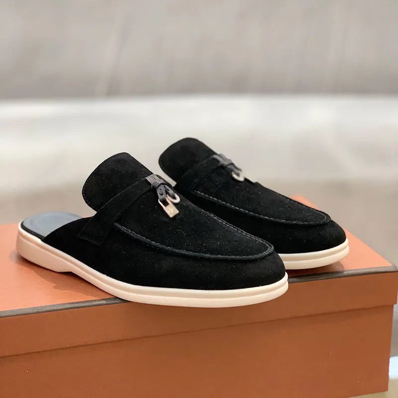 Lightweight Closed-toe Slippers Casual Large Size Flats