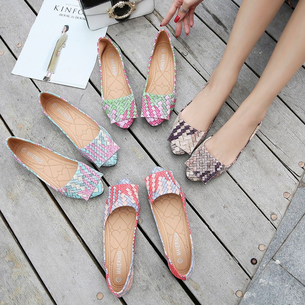 Flat shoes shallow mouth women's shoes