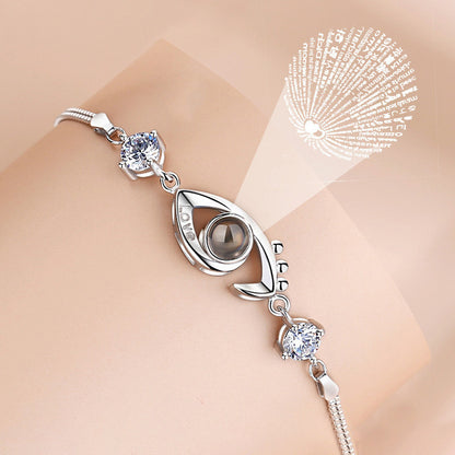 S925 Silver Devil's Eye Projection Bracelet for Women