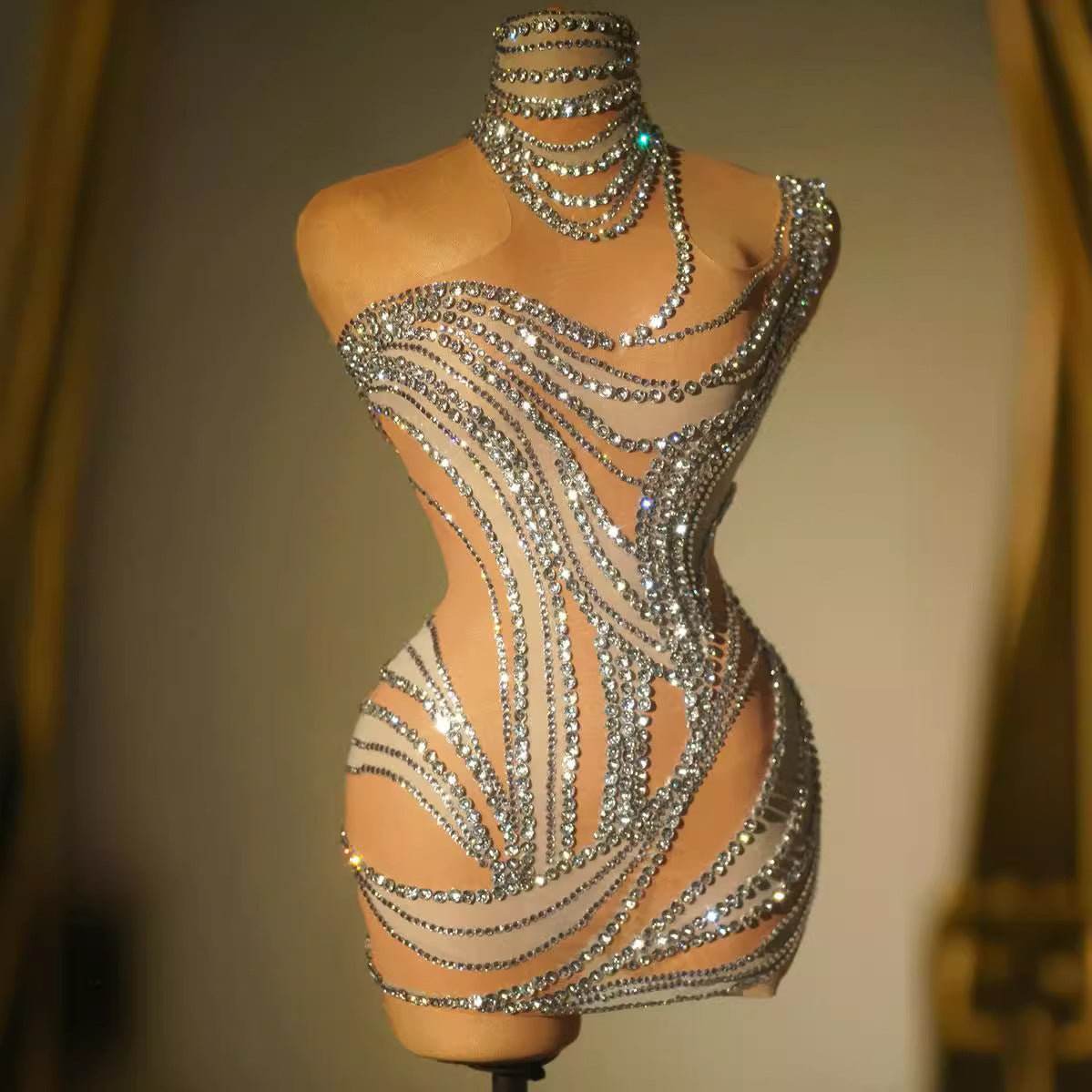 Ladies' Mesh Leisure Mini Sheath Dress