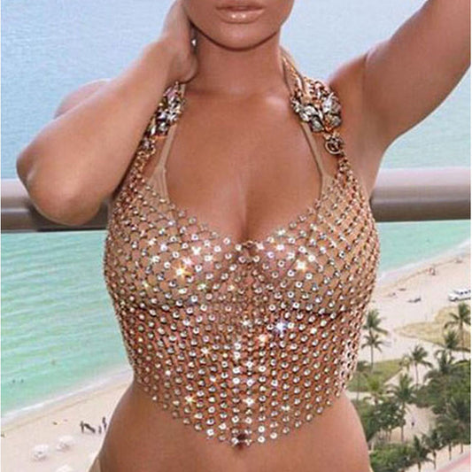 Summer fashion wrapped chest body chain