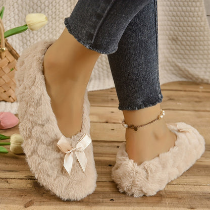 Women's Indoor Comfortable Breathable Warm Closed-toe Slippers Soft