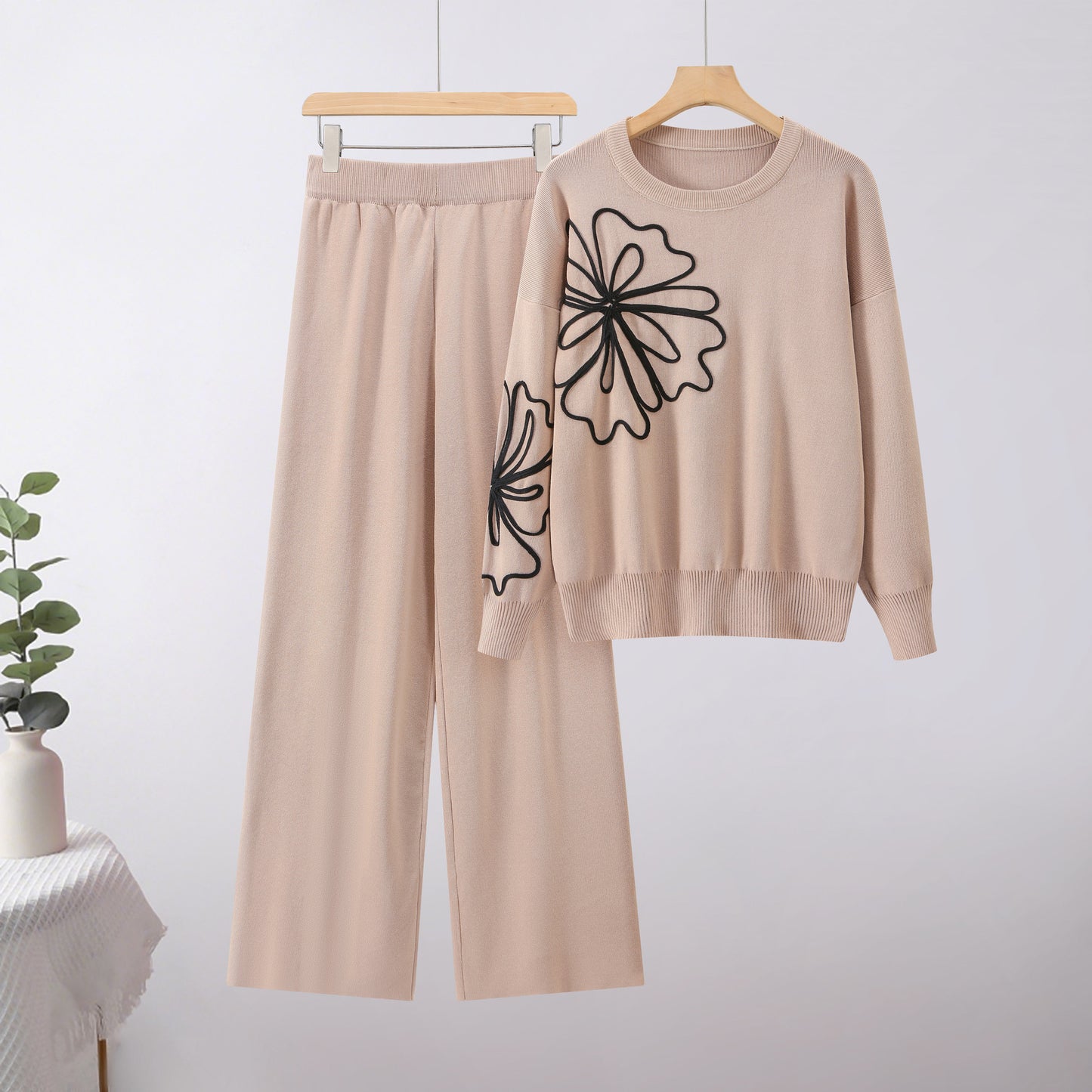 Wide Leg Pants Two-piece Suit