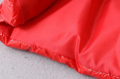 Women's Short Glossy Padded Down Jacket