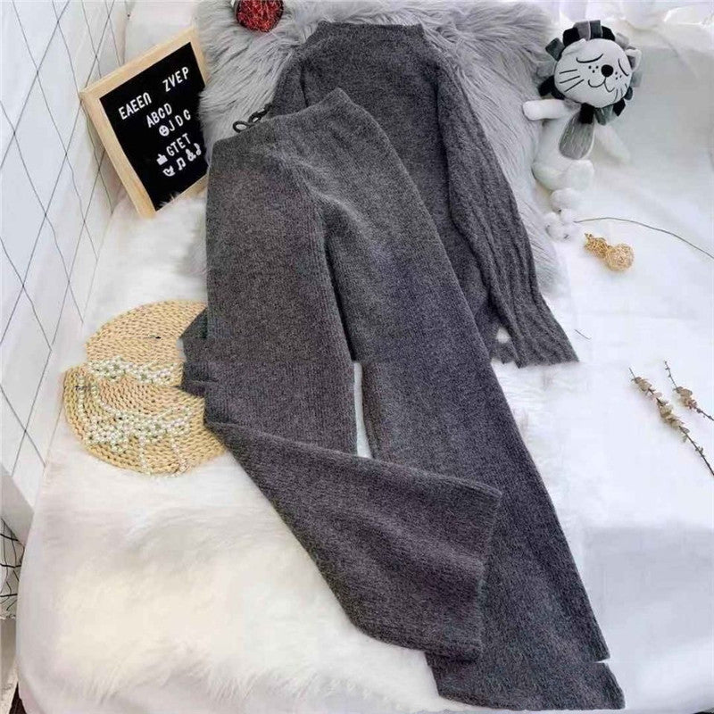 Sweater Two-piece Long Sleeve Temperament Commuter Knitting