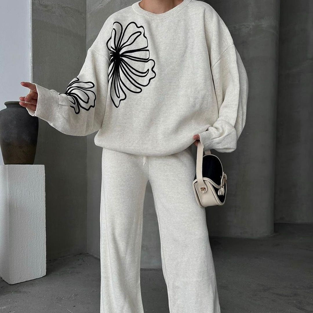 Wide Leg Pants Two-piece Suit