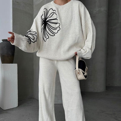 Wide Leg Pants Two-piece Suit