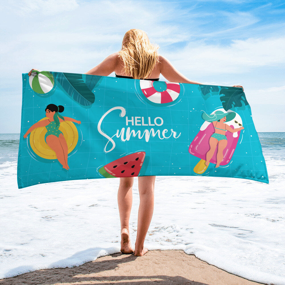 Creative Print Sunscreen Beach Towel Shawl