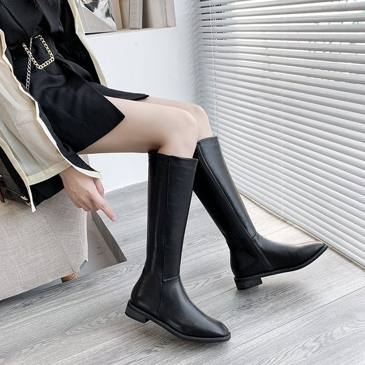 Women's thick heel mid-heel over the knee boots women