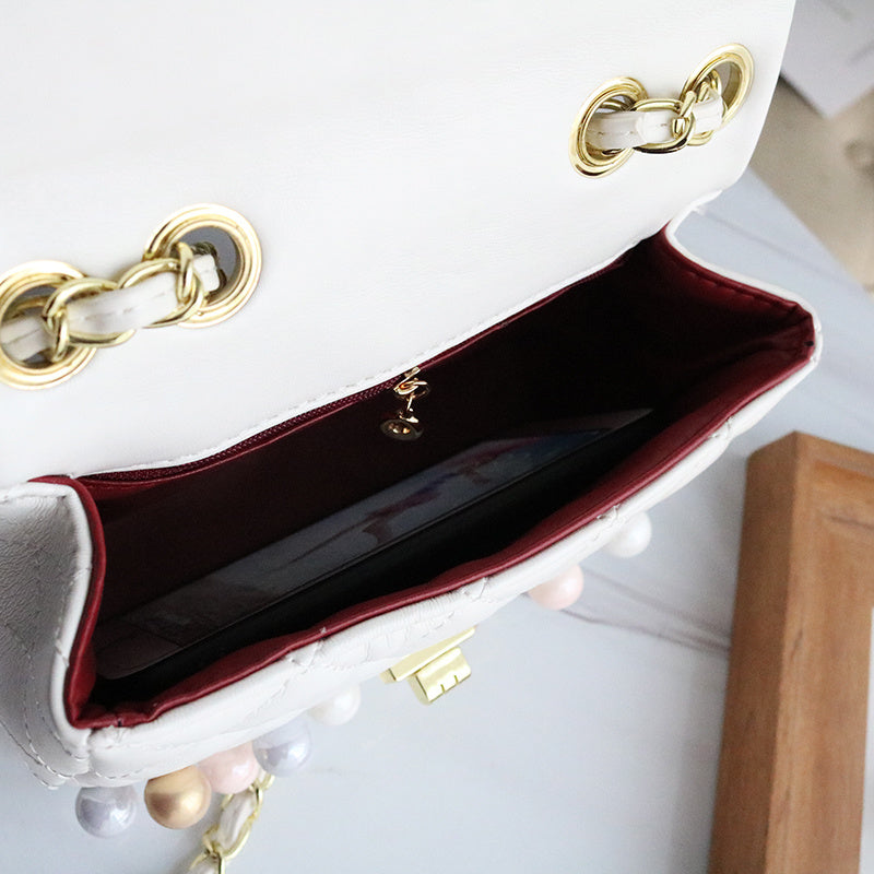 Pearl shoulder bag crossbody bag chain bag