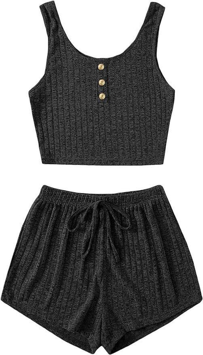 Women's Fashion Slim Fit Vest Shorts Set