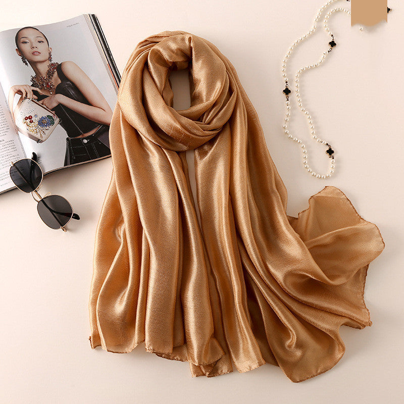 Fashion Beach Towel Sun Protection Shawl Silk Scarf Women