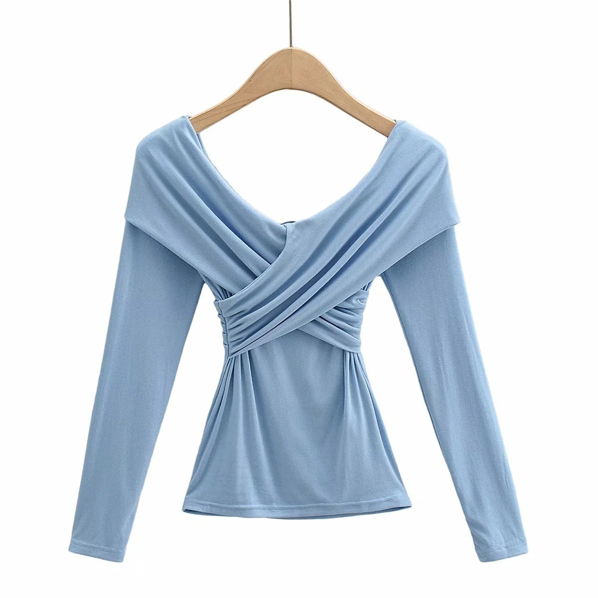 Explosive sexy cross strapless slim T-shirt women