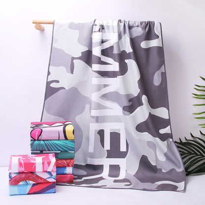 70150 Heat Transfer Printing Microfiber Shawl Portable Quick-drying Bath Towel