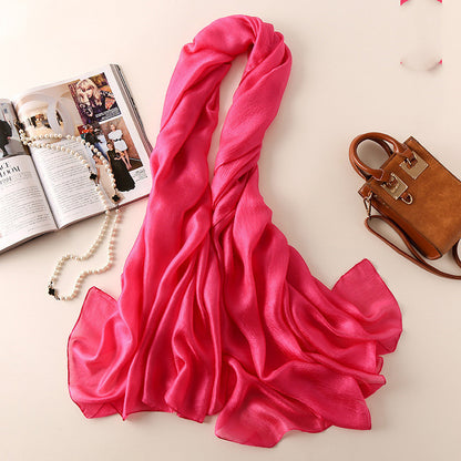 Fashion Beach Towel Sun Protection Shawl Silk Scarf Women