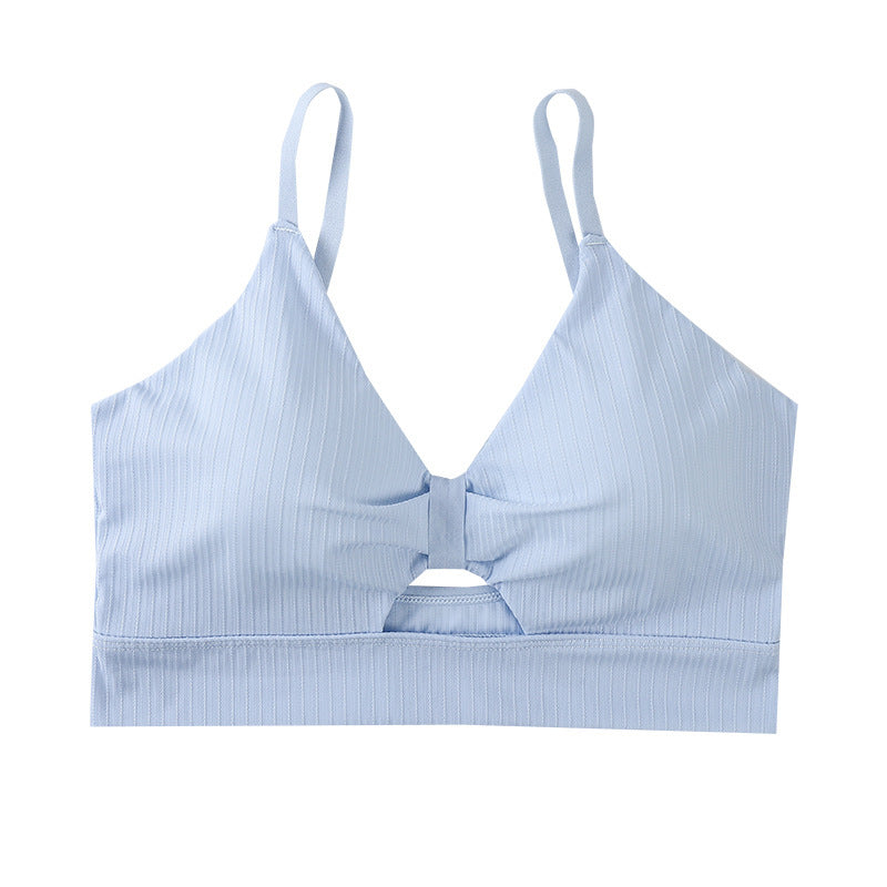 Ice Silk Thread Underwired Padded Adjustment Strap Bra