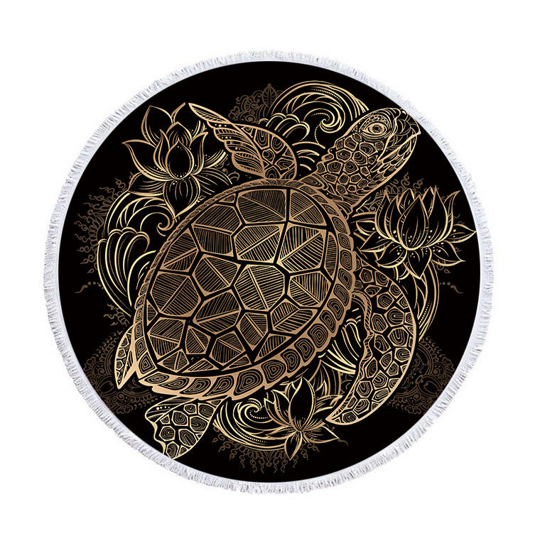 New round beach towel