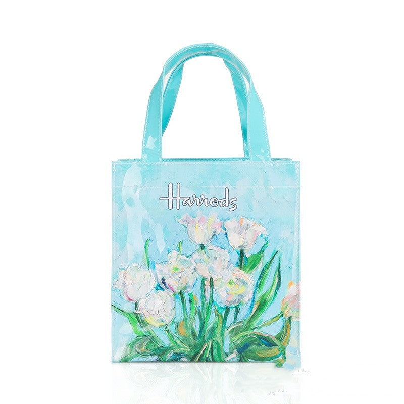 Simple Printed PVC Tote Bag Waterproof Large Capacity