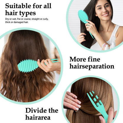 Curling Comb, Men's And Women's Curling Comb, Suitable For Styling And Shaping Long Hair, Wavy Hair With Damaged Hair Quality, Blue, Banned Platform Amazon