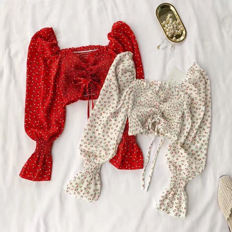 High waist sexy low cut shirt