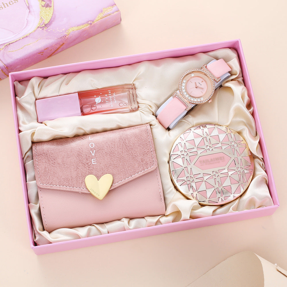 All-match Gift Box Watch Perfume Air Cushion Wallet